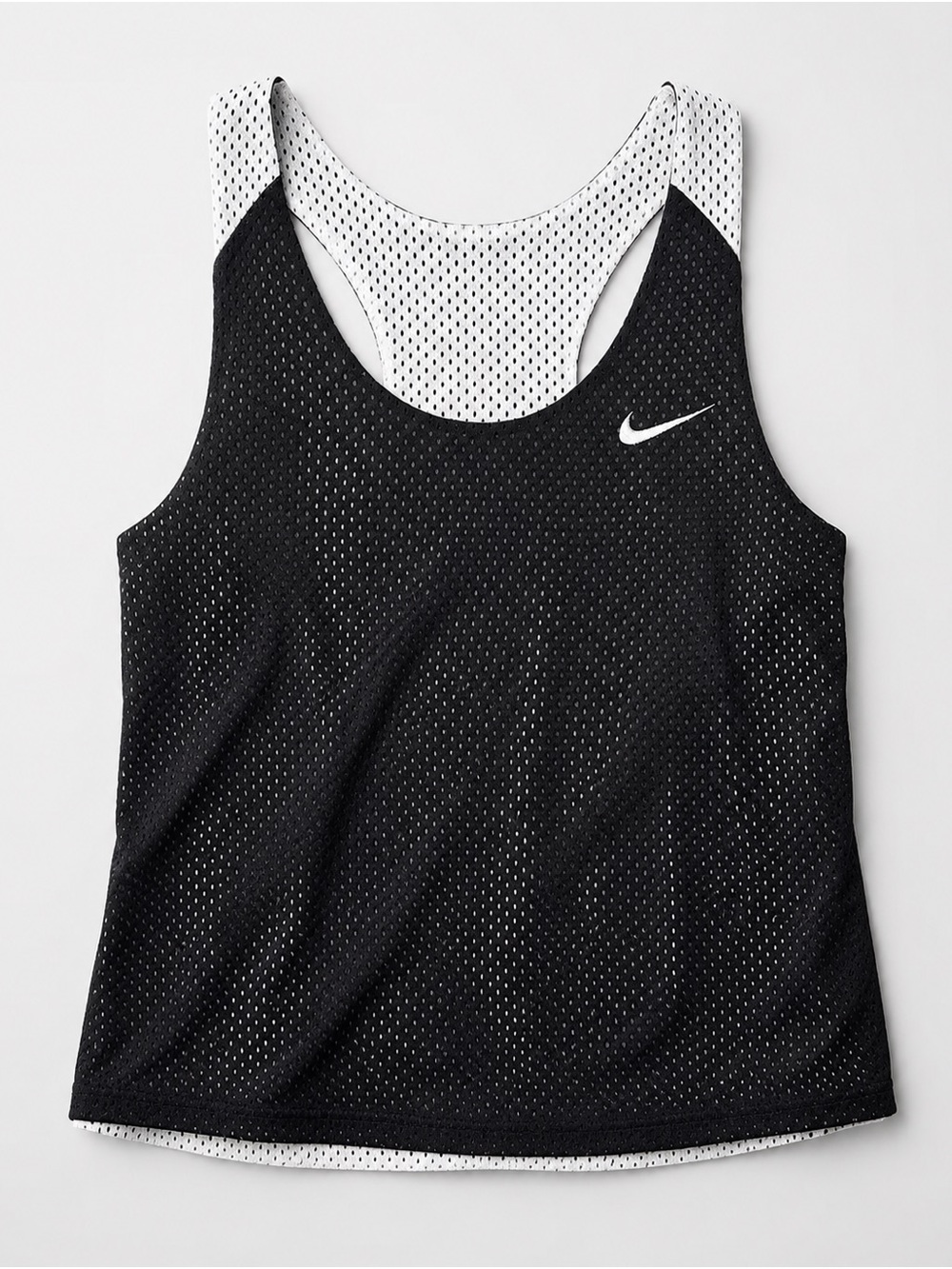 Nike Black/White Reversible Mesh Sports Tank